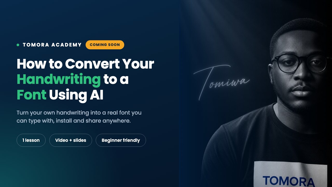 How to Convert Your Handwriting to a Font Using AI